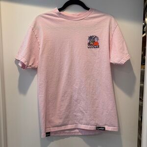 Cookies Pink Short Sleeve T-Shirt with Palm Graphic